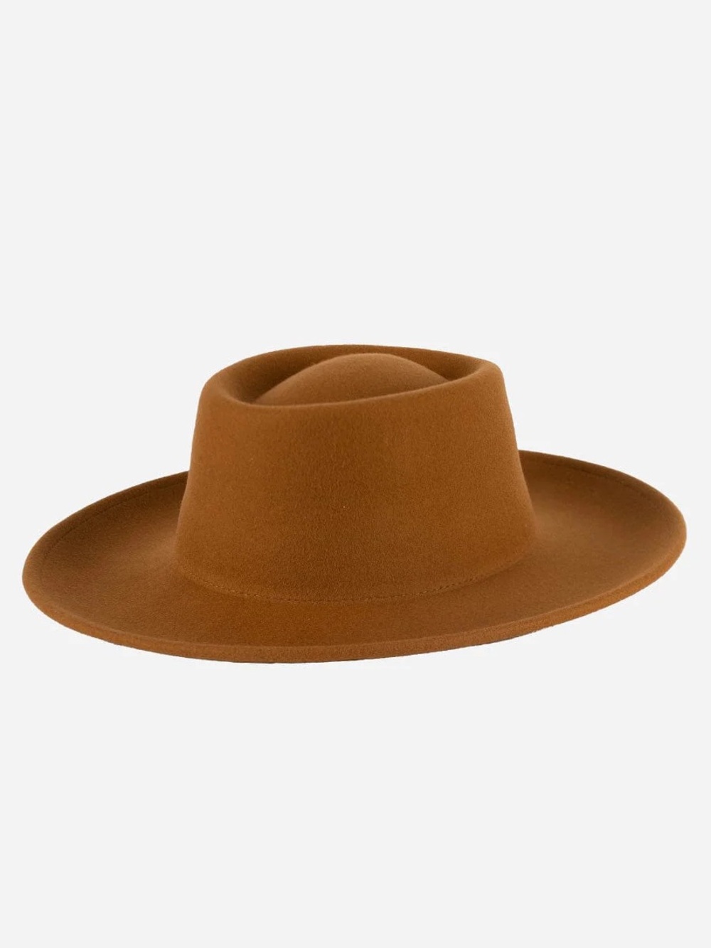 GIGI PIP Felt Ranch Hat in Cognac Brown